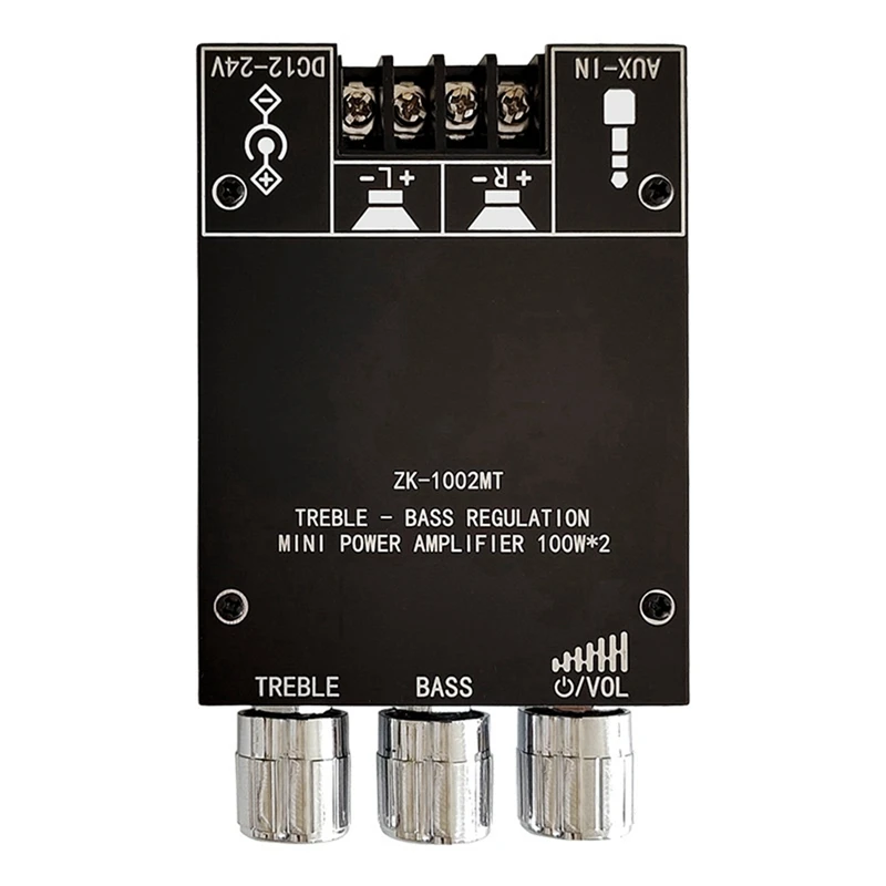 

ZK-1002MT 5.0 Bluetooth Power Amplifier Board 100W Channel Amplifier Board Parts With Short Circuit Protection For Sound Box