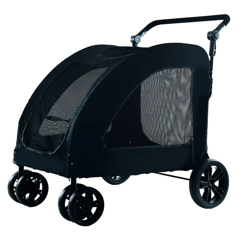 

Medium and Large Luxury Pet Stroller for Dogs Portable Foldable Outdoor Travel Cart Pet Supplies