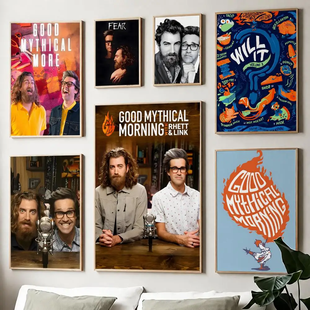 Comedy Duo Talkshow Good Mythical Morning Poster Fancy Poster American Film Mural Home Childrens Room Wall Decor Print