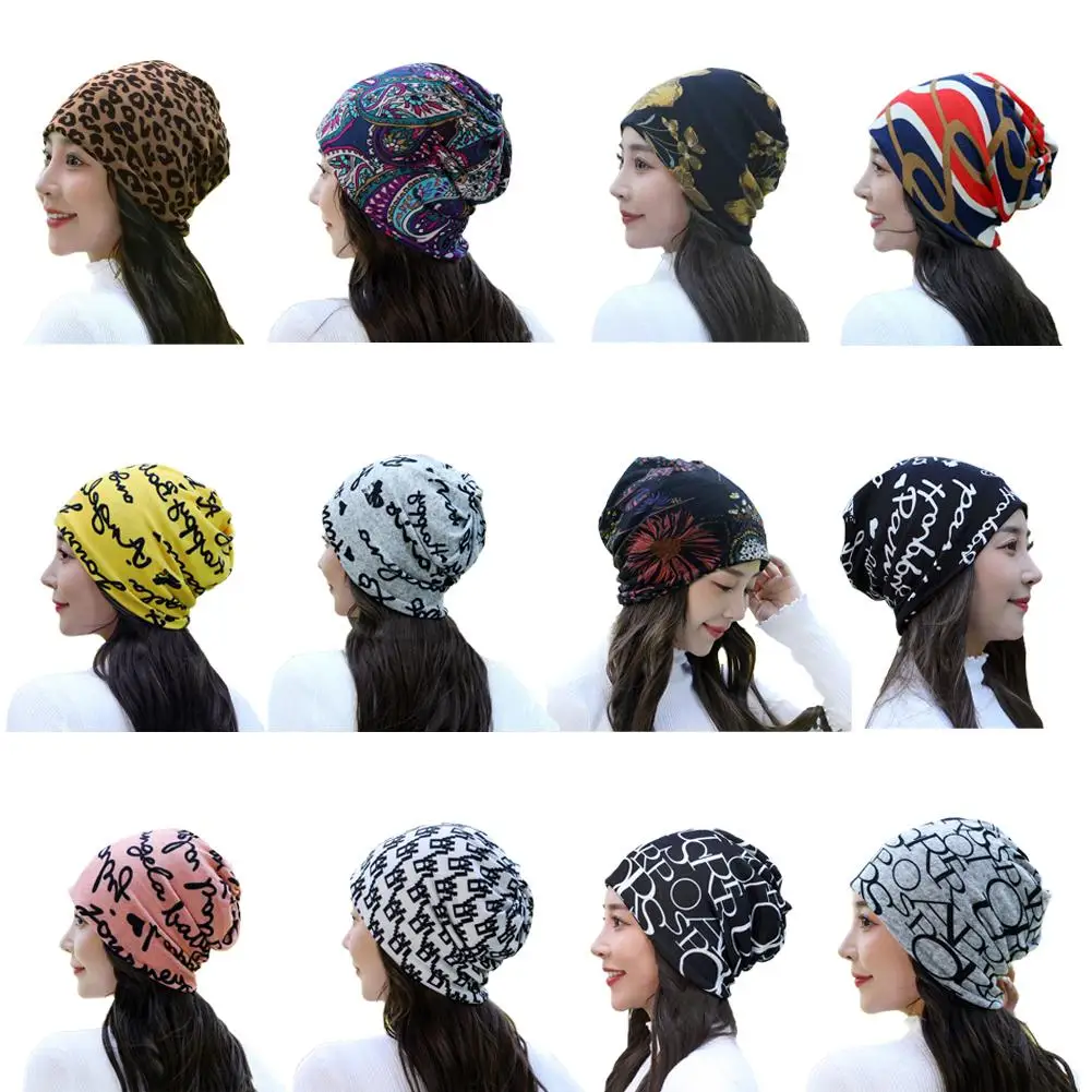 Mode Double tête casquette bavoir torsion casquette multi-fonctionnelle casquette masque casquette cou imprimé visage foulard écharpe cou plus chaud chapeaux