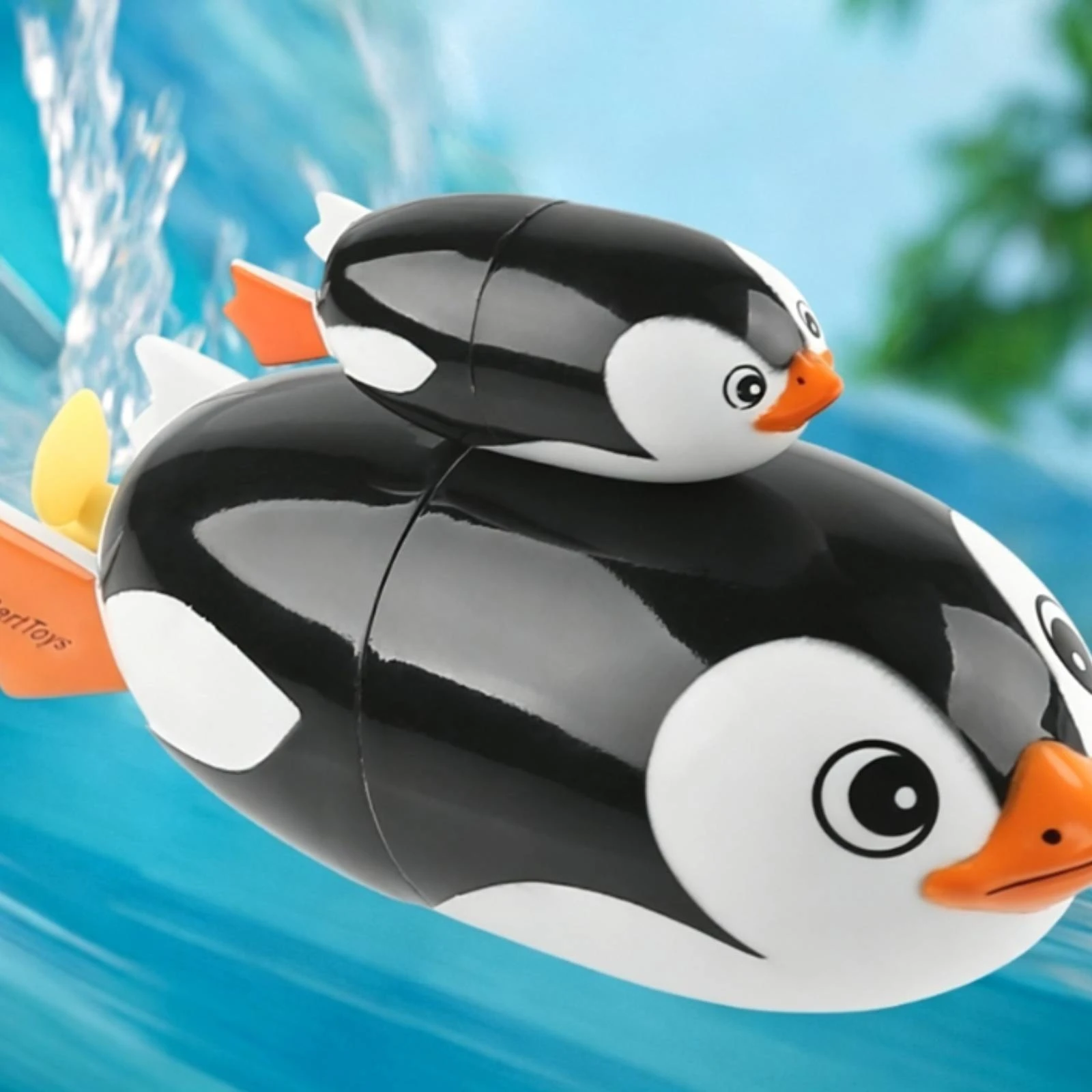 電動水泳ペンギンおもちゃ漫画の目電動ペンギンおもちゃ子供用遊具防水