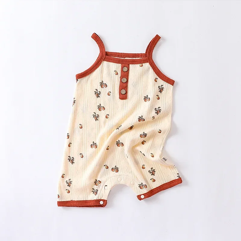 0-24M Newborn Kid Baby Boys Girls Clothes Summer Cotton Baby Romper Sleeveless Jumpsuit Cute Sweet New Born Outfit