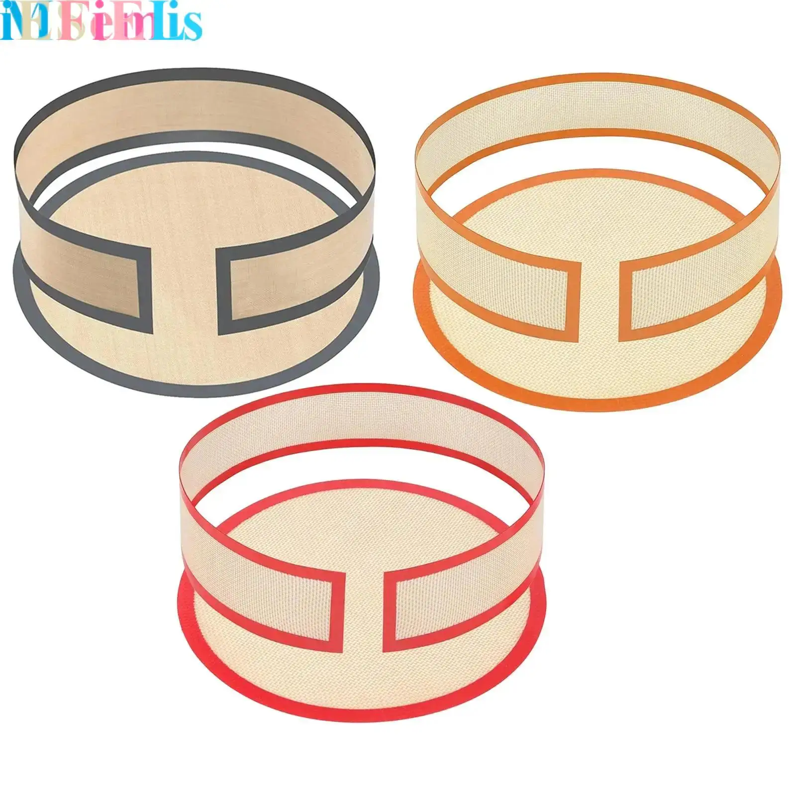 

Round And Rectangle Silicone Baking Mat Set Prevent Cake from Sticking to Bottom And Side Easy Clean Non Sick