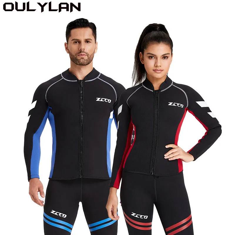 Oulylan Scuba Diving Jacket Pants Clothes Suit 3MM Wetsuit  Neoprene Underwater Fishing Kitesurf Surf Surfing Spearfishing