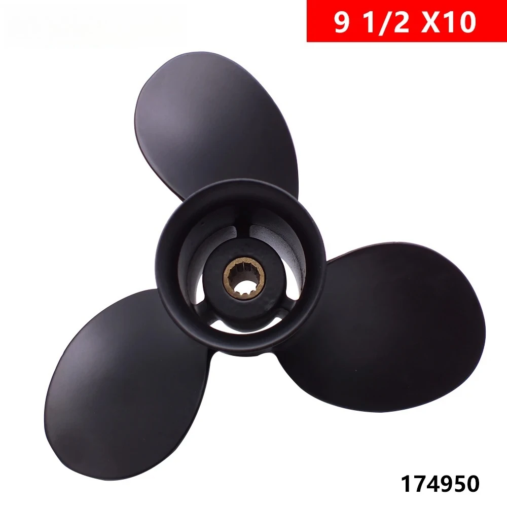 174950 Propeller For Evinrude For Johnson BRP Outboard 8-15HP Size 9 1/2 x 10, 778772