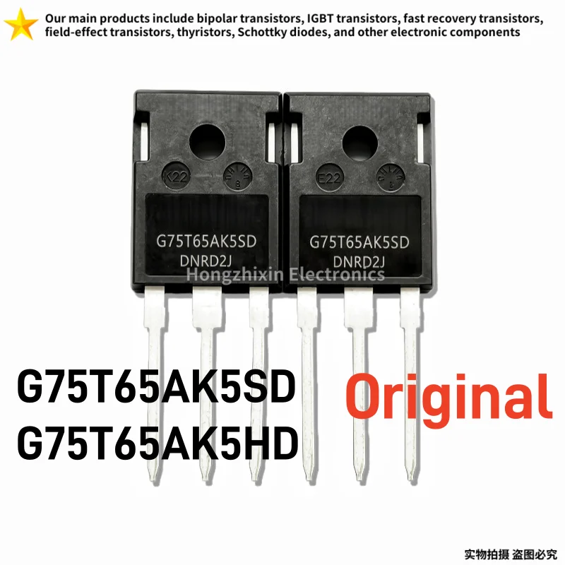 5/10PCS Original G75T65AK5SD G75T65AK5HD 75A 650V TO-247 IGBT Transistor Power Switch Tube