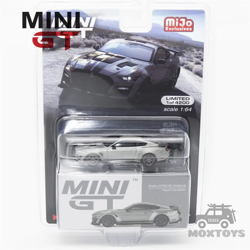 MINI GT Mijo Exclusives 1:64 Shelby GT500 SE Widebody Pepper Gray Metallic Model Car