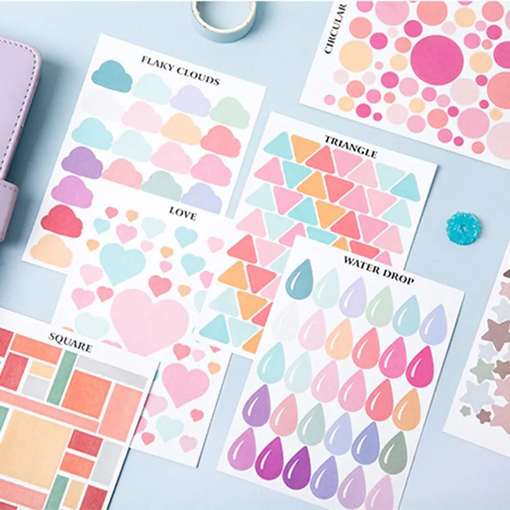 DIY Diary School Supplies Album Self-adhesive Label Stickers Diary Scrapbooking Stickers Stationery Stickers Decorative Decals
