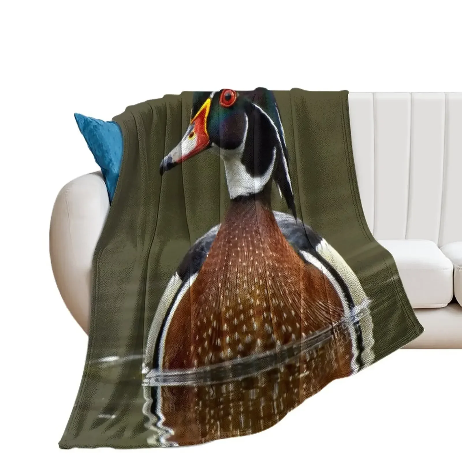 

Wood Duck on Water Throw Blanket Thin Beach Heavy Blankets