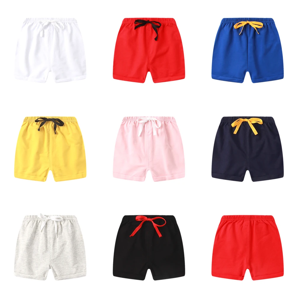 Toddler Boy Shorts Cotton Black Red Soft for Kids Sport 1 to 2 3 4 5 6 Years 2024 Baby Girl Short Pants Summer 9 12 18 24 Months