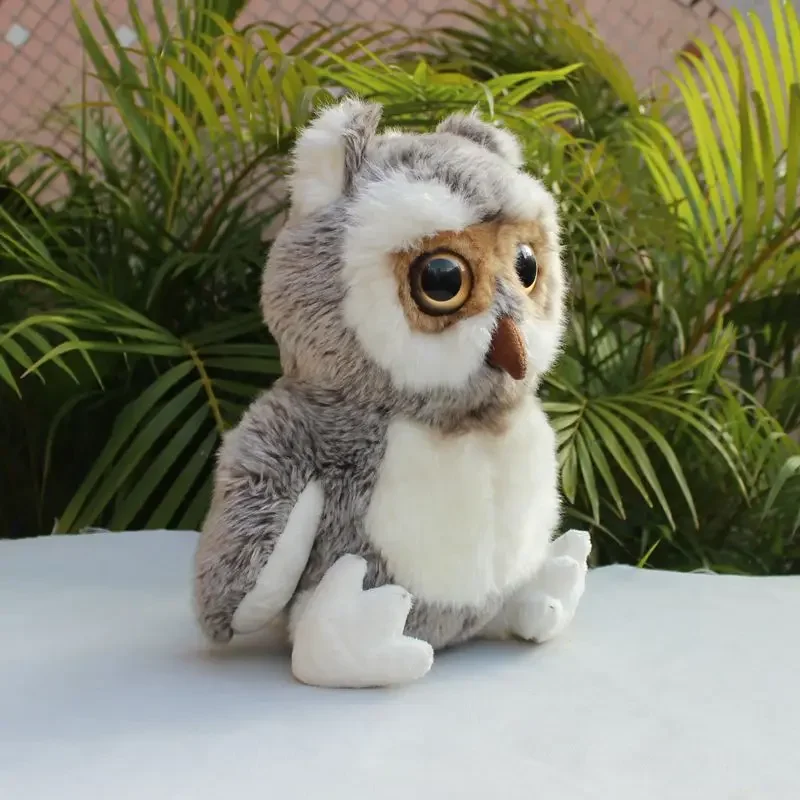 Realistic Owl High Fidelity Cute Plushie Nighthawk Plush Toys Lifelike Animals Simulation Stuffed Doll Kawai Toy Gifts For Kids