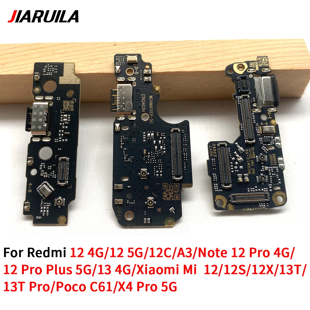 ل Xiaomi Redmi 12 4G 5G 12C A3 نوت 12 13 Mi 12 13T Poco C61 X4 Pro 5G USB موصل شحن الطاقة التوصيل ميناء حوض الكابلات المرنة