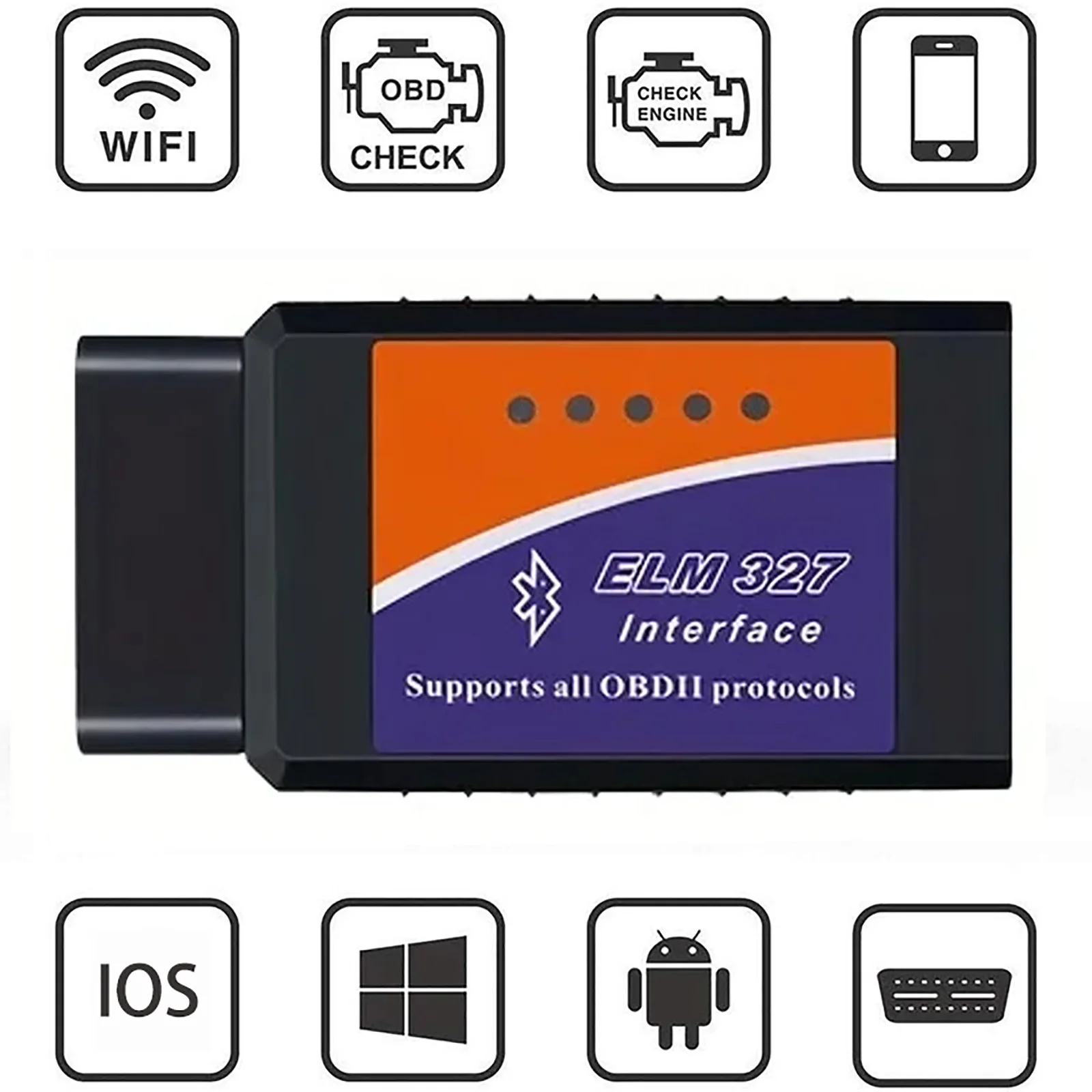 ELM 327 V2.1 Obd2 قارئ الرمز بلوتوث ELM327 obdii اكسسوارات السيارات obd2 أدوات تشخيص السيارات الماسح الضوئي العالمي