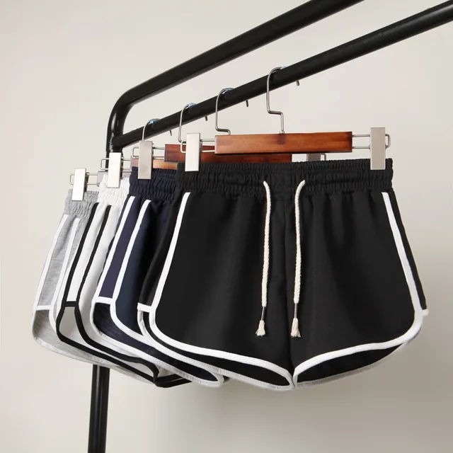 Shorts de yoga pour femmes, vêtements d'extérieur d'été, taille mi-haute, décontractés, amples, à coupe droite, élégants, fins, respirants, à jambes larges, pour la gym. 1