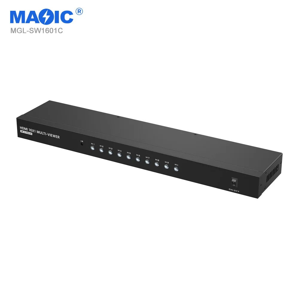 

Бесшовный коммутатор HDMI 16 в 1 выход 4k 30 Гц 16-портовый мультивар HDMI с ИК-пультом дистанционного управления