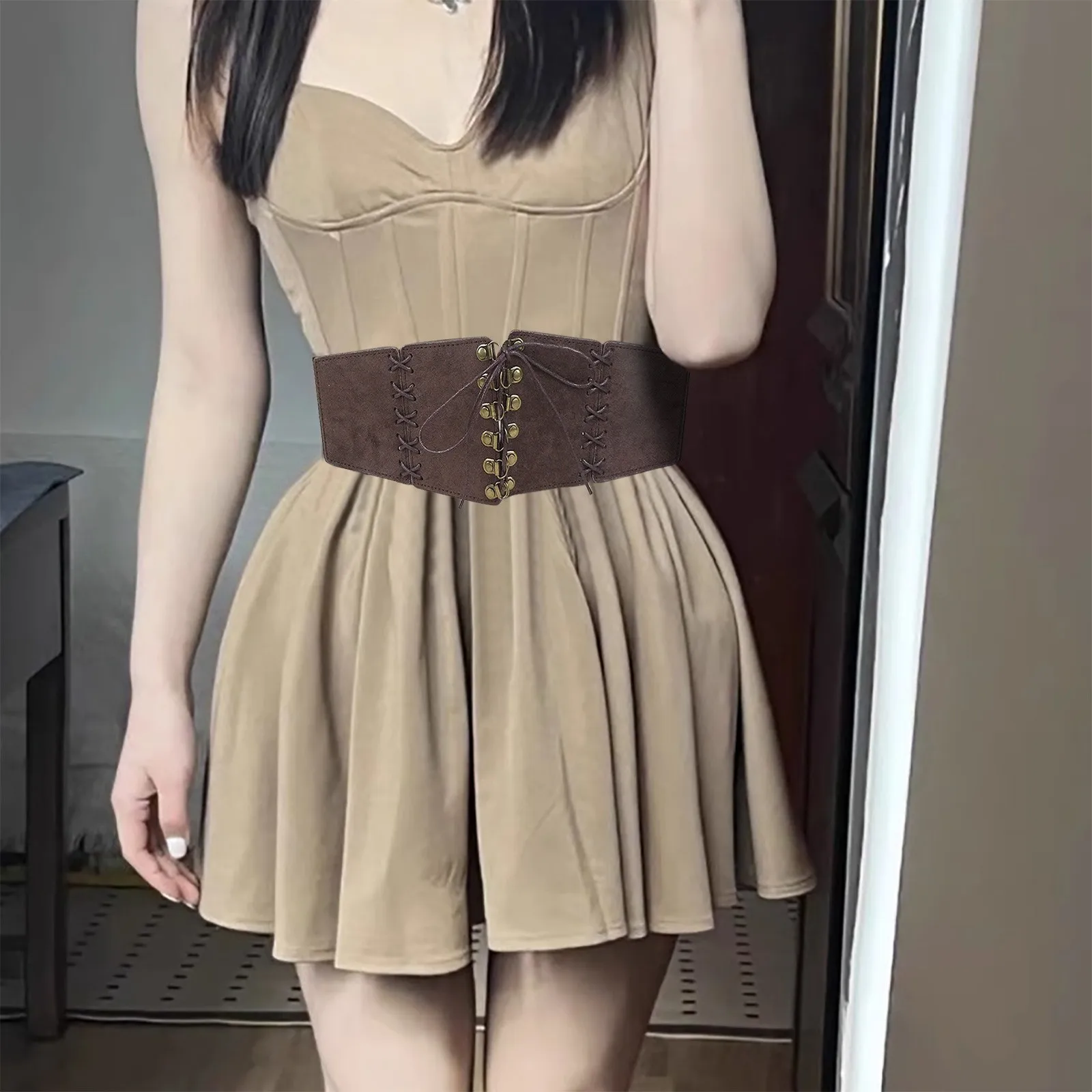Women Vintage Elastic Corset Waist Belt Accessories