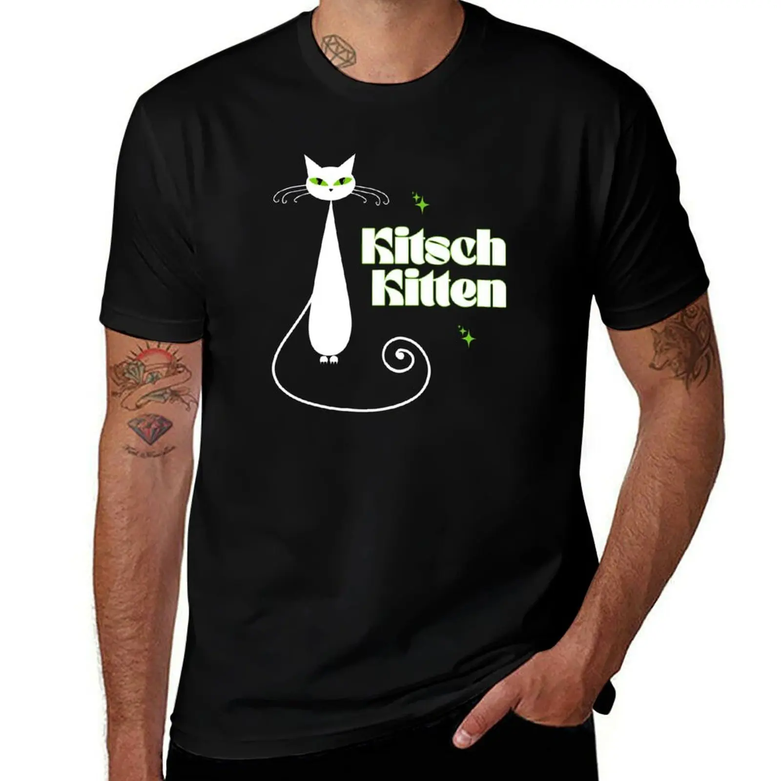 Kitsch Kitten T-Shirt Work Duty Casual T-Shirt