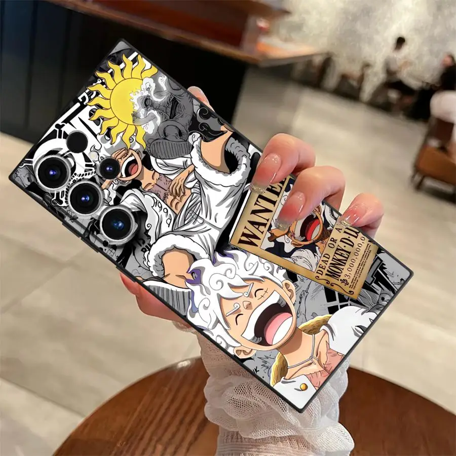 Anime One Pieces Case for Samsung Galaxy Note 8 20 Ultra 9 S8 10 Plus S10 S9 Black Soft Phone Cover