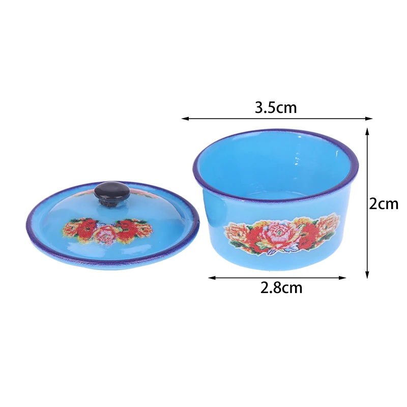 2pcs 인형 집 미니어처 향수를 불러일으키는 생활 장면 장식 에나멜 세면대 인형 액세서리 장난감