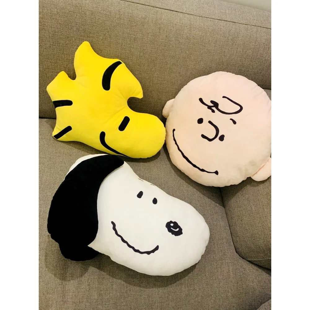 Animated Character Ins Girly Heart Cute Cartoon Snoopy Charlie Car Sofa Bedside Cushion Lazy Pillow Room Decoration Decoration