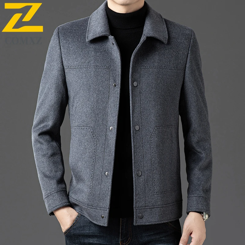 2025 Winter Wool Jacket Male New High Fashion Business Casual Thickening Coat Classic Business Style ​Windproof Warm TrenchCoat