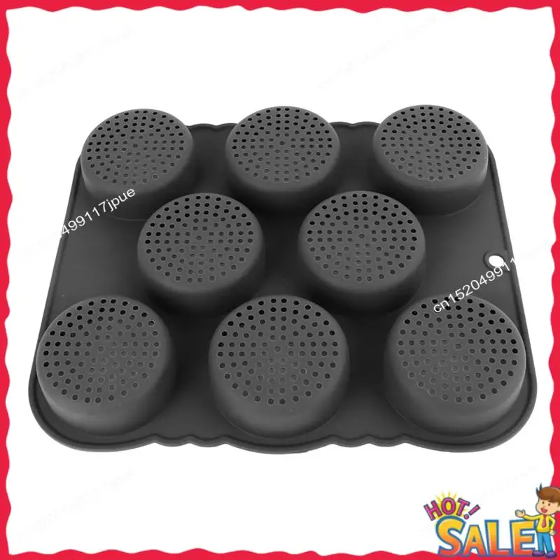 BOFO-Molde para bollos de hamburguesa, silicona, 8 cavidades, fácil liberación, molde para bollos de hamburguesa, utensilios de cocina