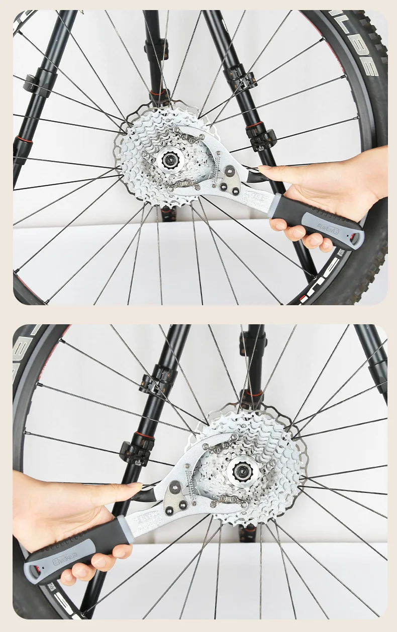 SUPER B Kette Peitsche Zange Fahrrad Kassette Schwungrad Schlüssel MTB Rennrad Reparatur Werkzeug Freilauf Installation Werkzeuge Entferner – Detail 9