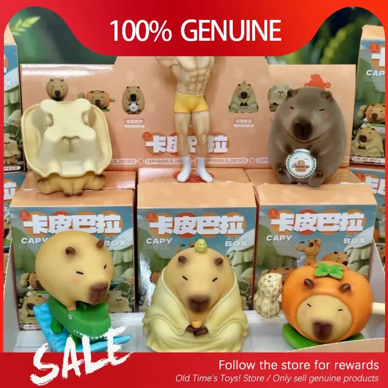 

Genuine Luck Moai Capybara Little Pig Series Blind Box Cute Dolls Model Desktop Creative Kids Toy Decoration Collectible Gifts