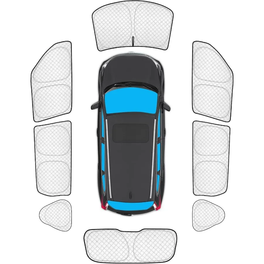 

8pcs Full Window Sun Shades Custom Fit for Kia Soul 20142019 Accessories Soul Visor Privacy Car Window Covers Sunshade for Wind
