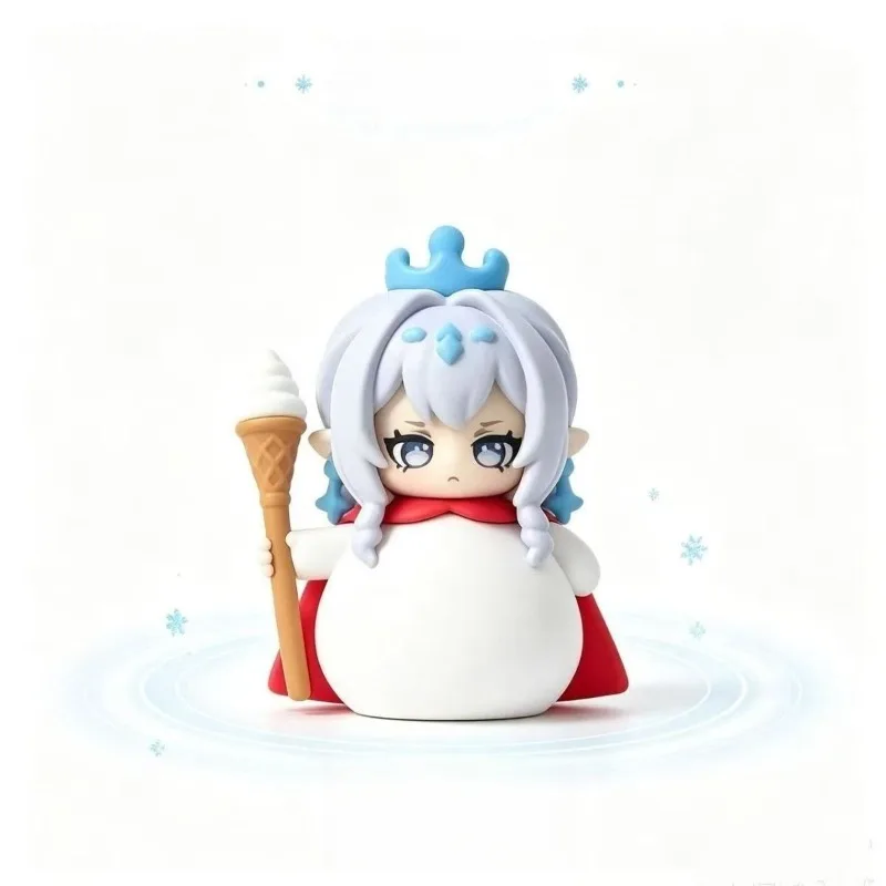 Genshin Impact Ice Queen The Tsaritsa PVC Snow King Figure Statue Collection Display Q‑Version Figure Desktop Ornament