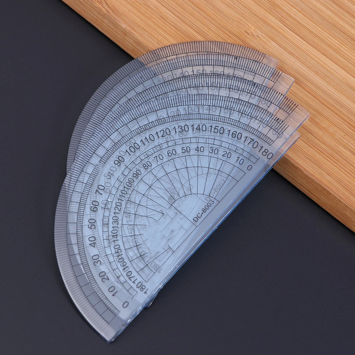 

10pcs Clear Plastic Protractor Math Protractor 180 Degrees Protractor For Angle Measurement Student School Office Supply