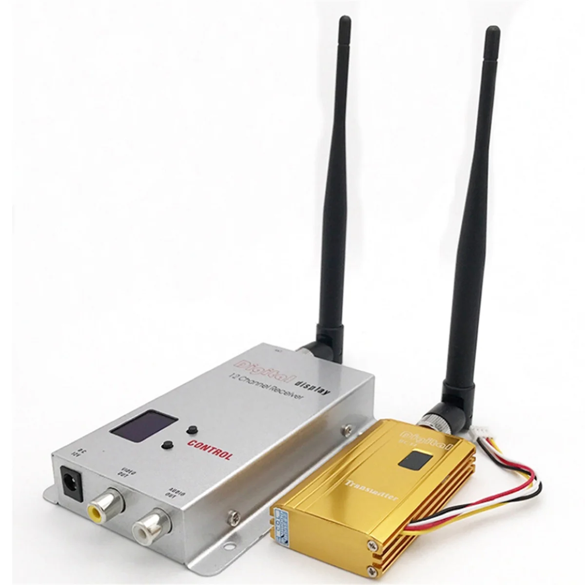 FPV 1,2 ГГц 1,2G 1500 МВт 8-канальный 8-канальный беспроводной передатчик и 12-канальный приемник Профессиональный комплект для RC FPV Drone