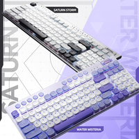 Thunderobot K96 Tri-Mode Wireless Mechanical Keyboard Low-Profile Typing Keyboard 98 Keys with Roller Marco Keys PBT Keycaps