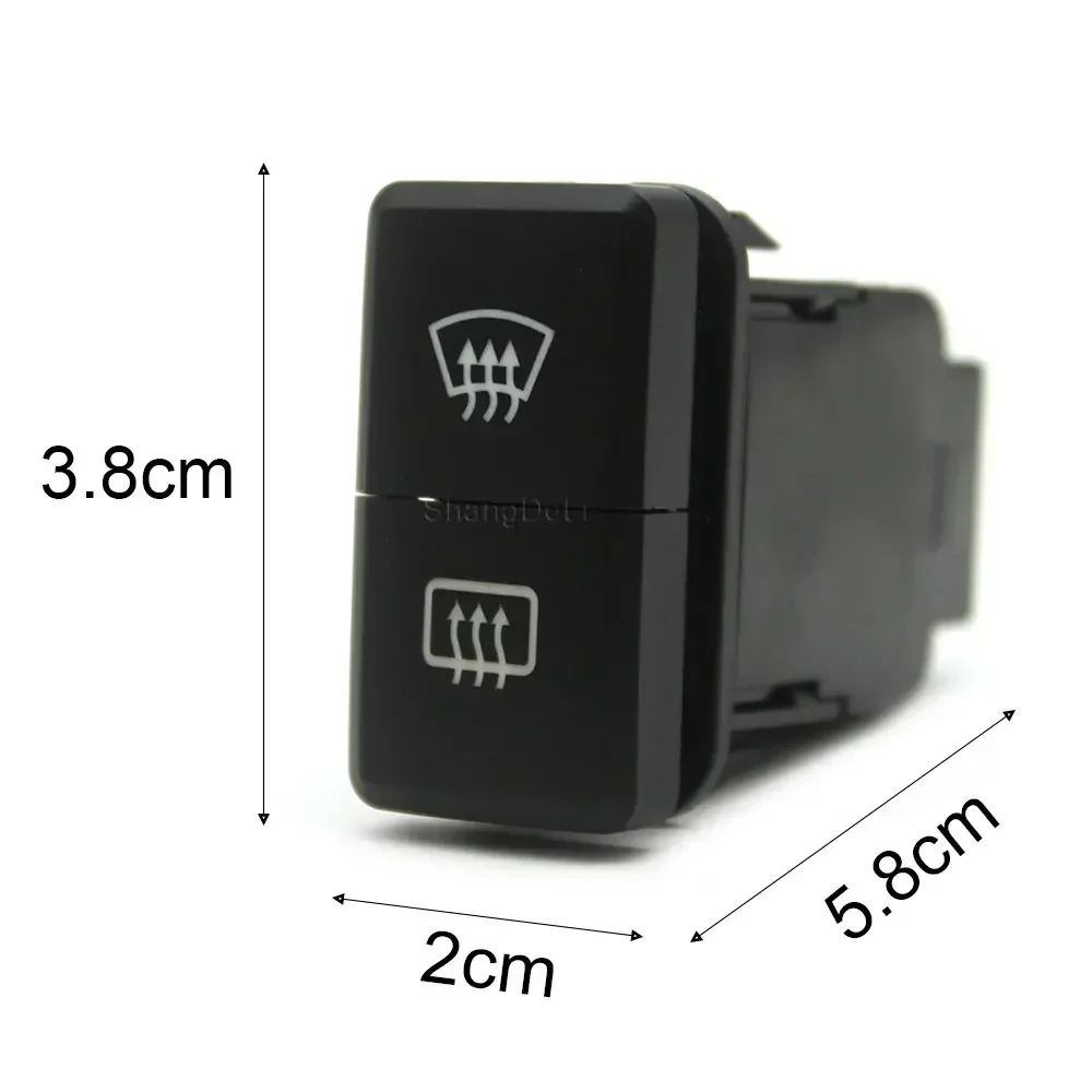 Car Dual Switch Front Rear Defrosting Button Retrofit Switch with Connection Wire For Toyota LAND CRUISER FJ PRADO 120 LC76