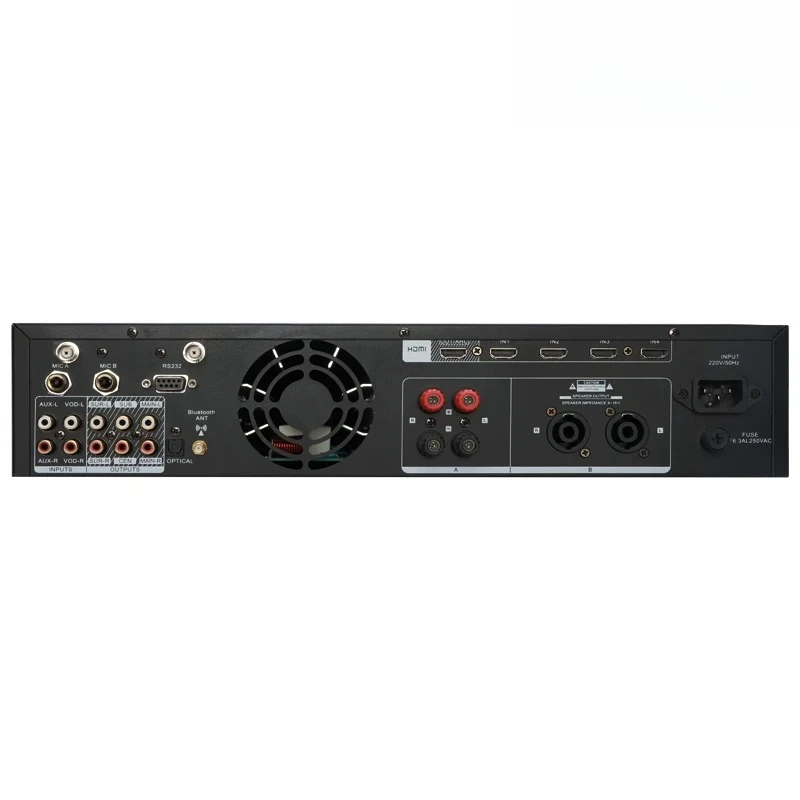 DK6500 Professional 3-in-1 DSP Karaoke Audio Processor Front Stage Microphone Amplifier with Metal Shell for Karaoke Enthusiasts