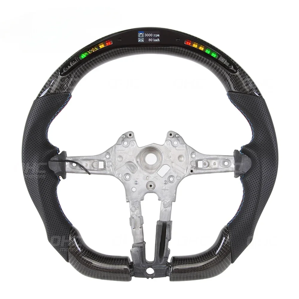 yyhc M Performance Steering Wheel Fit for bm F30 F32 F10 F20 X6 X5 X1 X2 X3 X4 M2 m3 m4 m5 m6 LED Carbon Fiber  Wheels