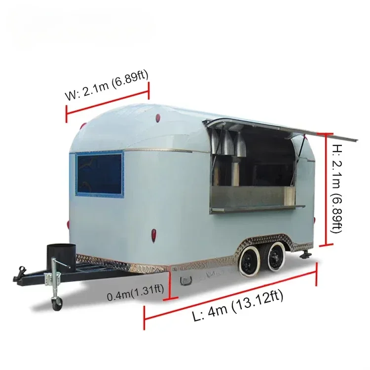 Customized Commercial Catering Trailer Mobile Food Trailer Fully Equipped Us Standards Mobile Food Truck With Full Kitchen