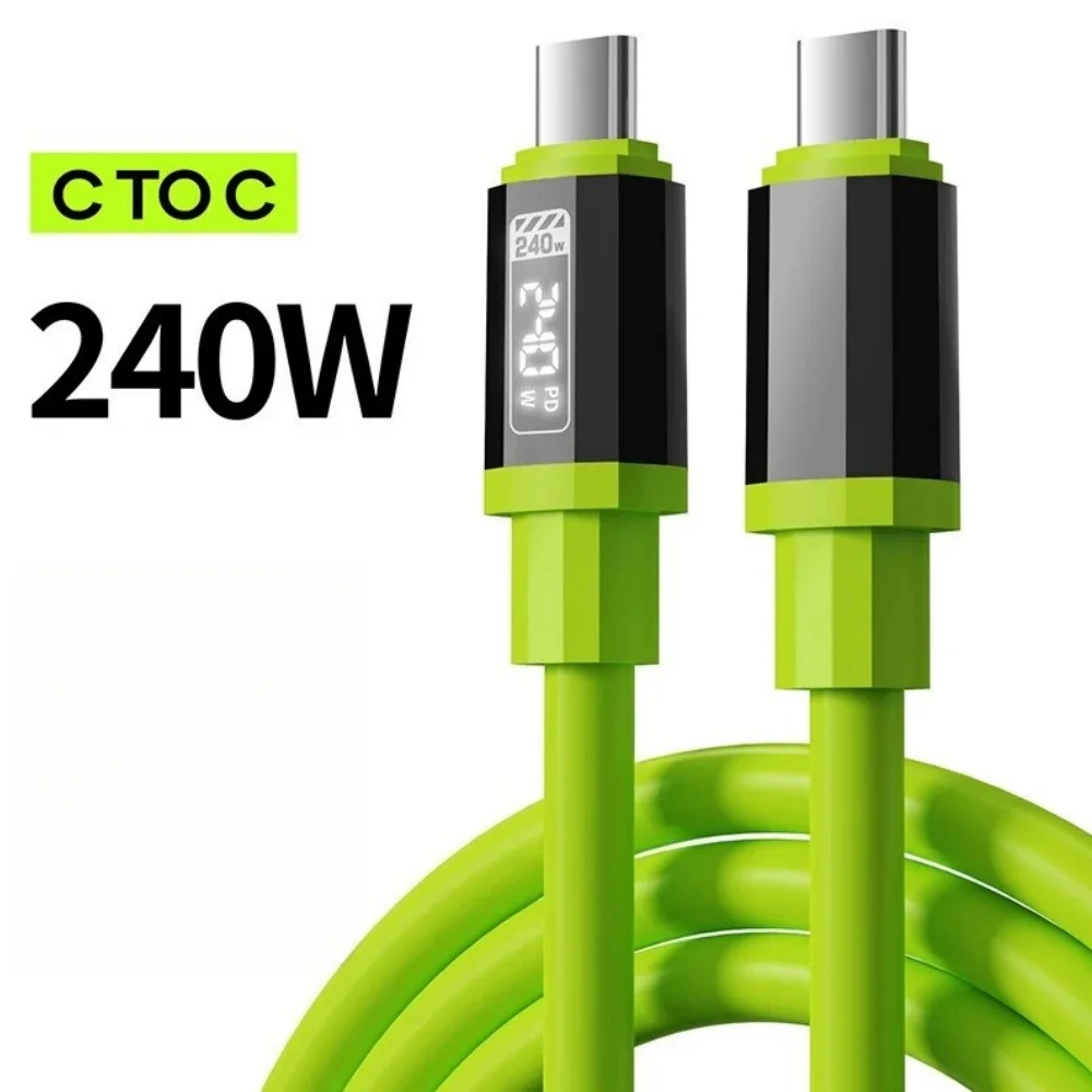 240W 6A USB Type C Fast Charging Data Cable PD Compatible for iPhone Huawei Xiaomi Samsung 0.3 1 1.5 2 Meter USB A to C Cable