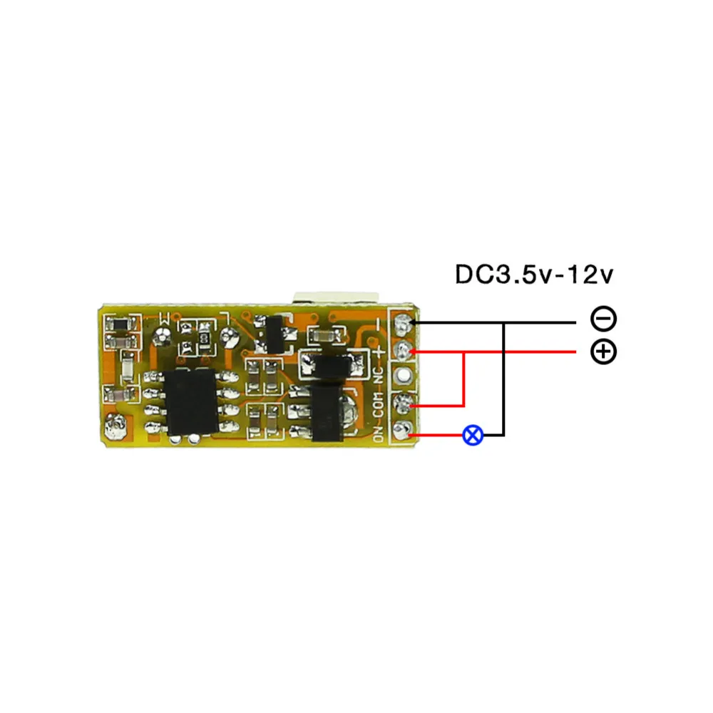 3.5V-12V Remote Control Relay Switch 433MHZ Receiver with Transmitter in Latched Mode for Micro Door Access Control System