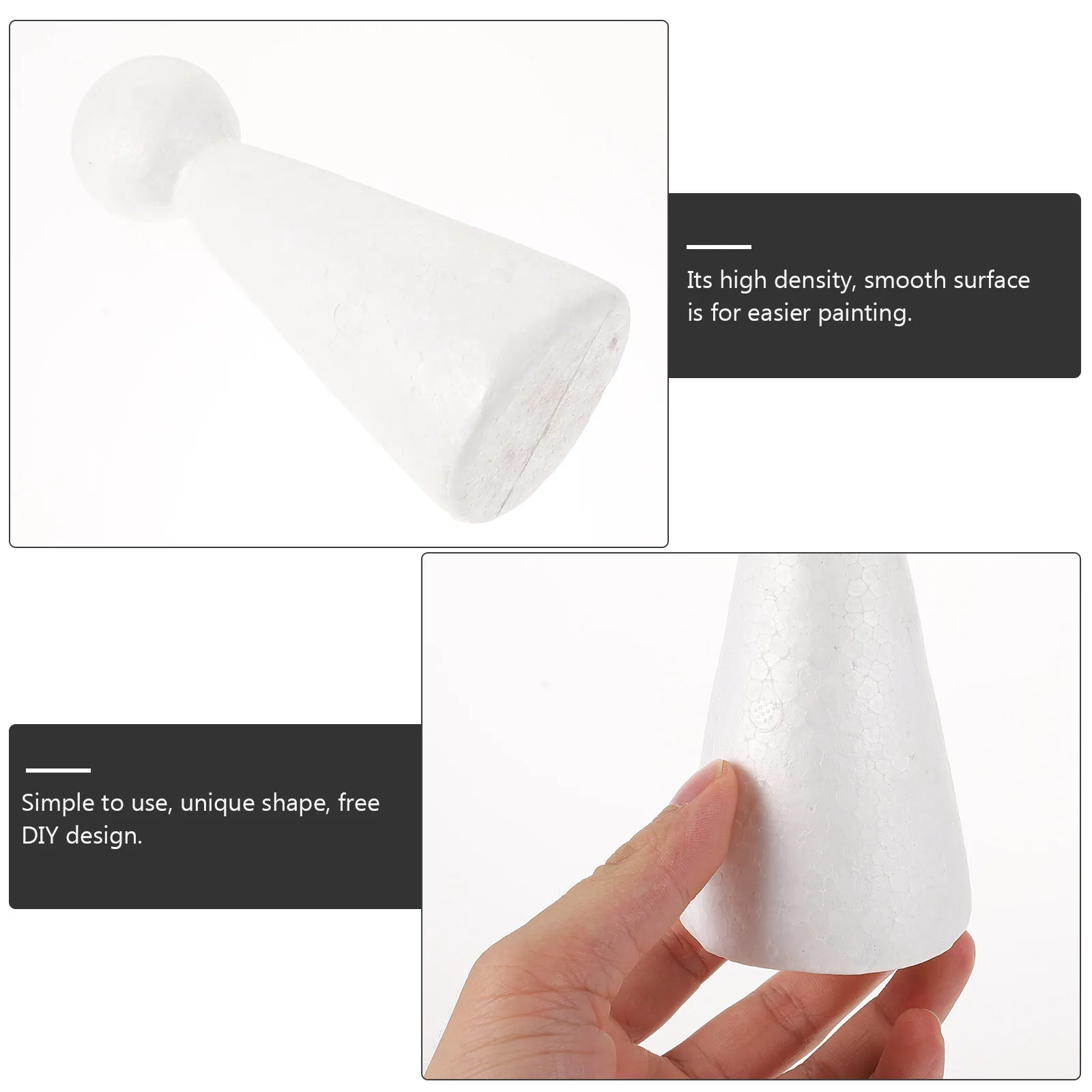 10pcs Christmas Foam Balls High Density Smooth Surface DIY Polystyrene Discs White Ornament Party Decoration Modeling Craft