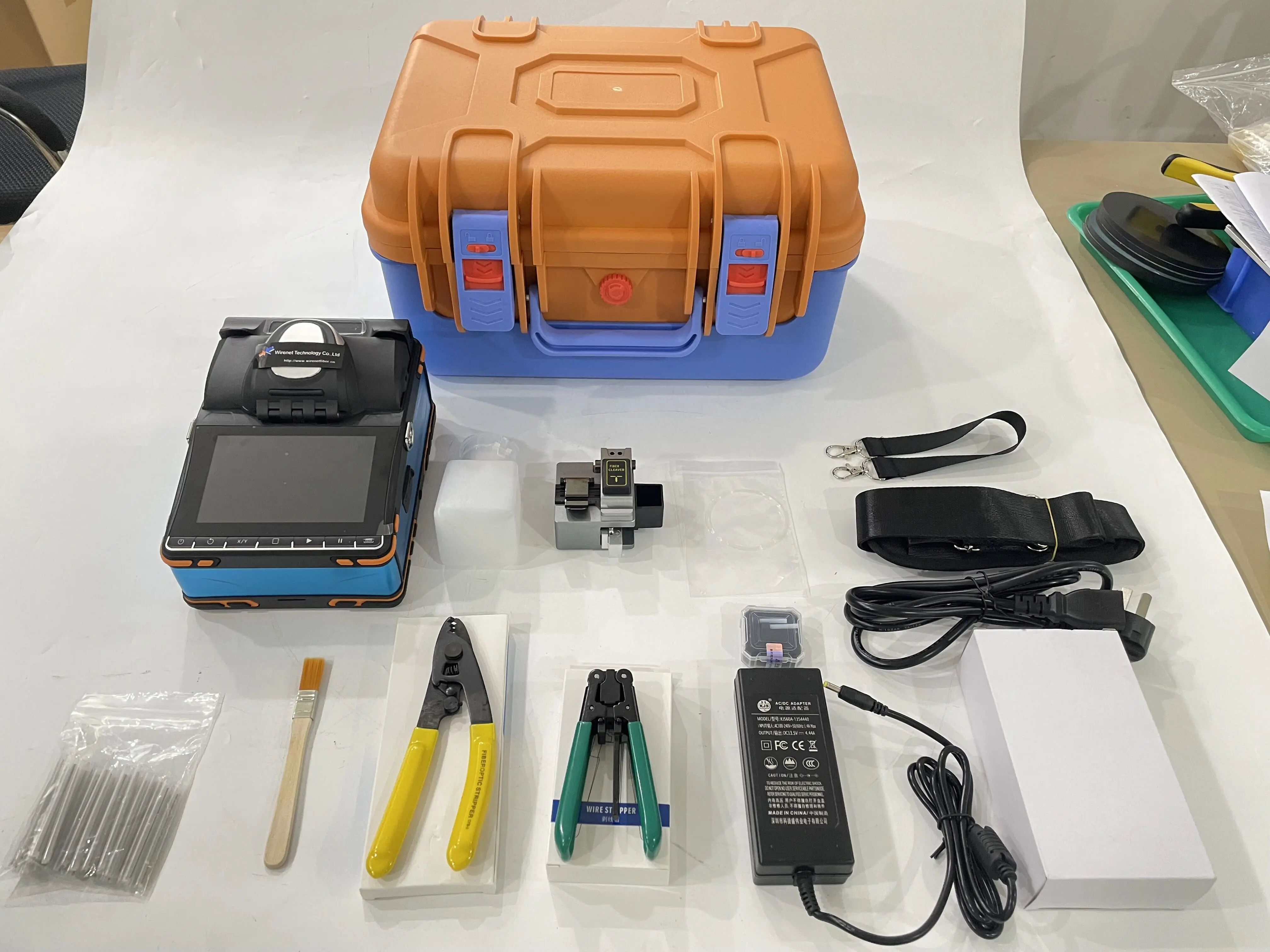 Automatic manual 6 Motor With VFL OPM Fusion Splicing Machine Optical Fiber optic Fusion Splicer Machine
