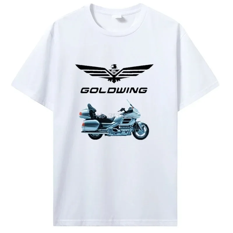 Silver Japanese Motorcycle Goldwing T-shirt Casual Fitness T Shirt Cotton Tops Tees Men\'s Clothing Oversized Unisex Tshirt