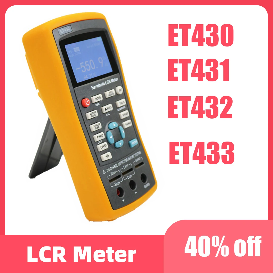 Capacitância Indutância Resistência Medidor Tester Continuamente Ajustável Handheld Lcr Digital Ponte Medidor Et430 Et431 Et432 Et433