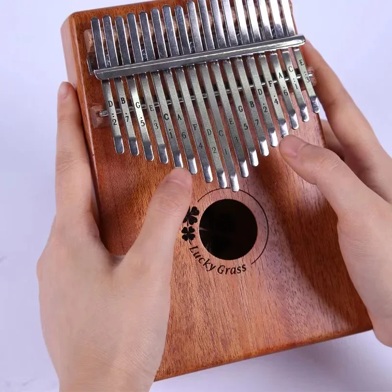 wholesale 17 keys mahogany solid wood kalimba finger piano factory hot sale