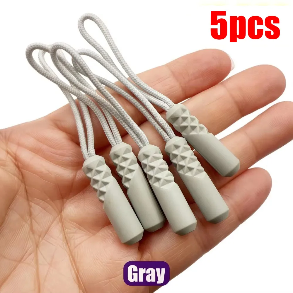 5/10 Stück Reißverschluss-Zippergriffe mit Seilenden, Ersatz-Clips für kaputte Schnallen, Reißverschlusskordel-Anhänger für Reisetaschen, Koffer, Zelte, Rucksäcke