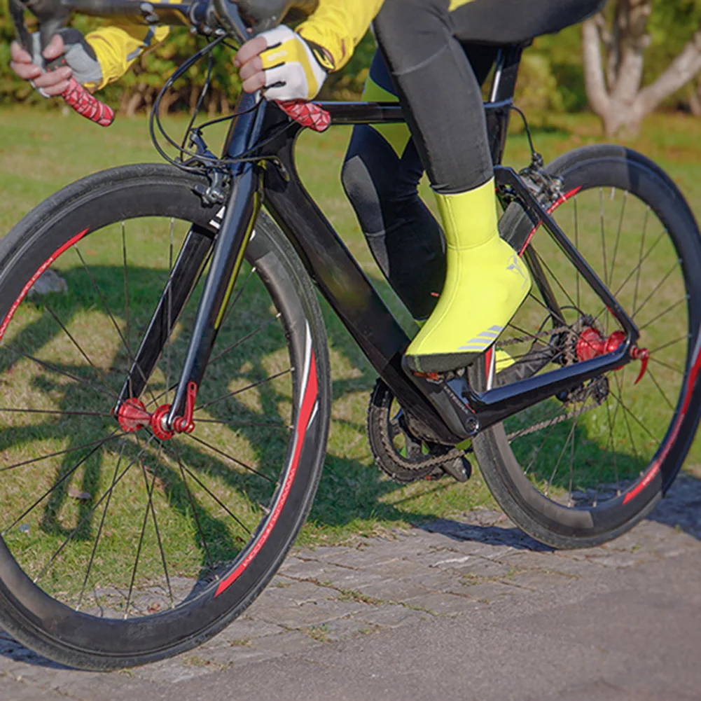 Cubiertas impermeables para zapatos de bicicleta, Protector de zapatos de PU para ciclismo de montaña y carretera