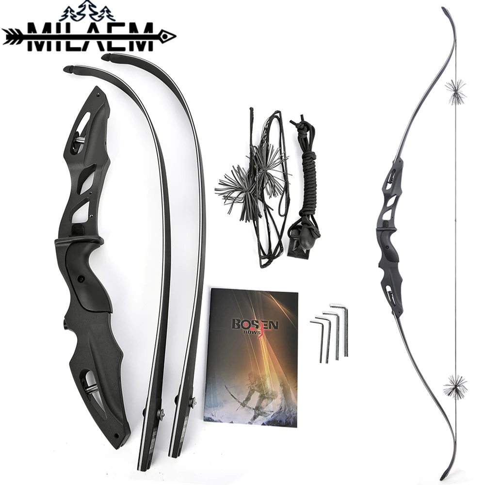 

1 Set 62 Inch Recurve Bow 20-50 Lbs Takedown Bow Limbs Aluminum Alloy Handle Outdoor Arrows Shooting Hunting Archery Accessories