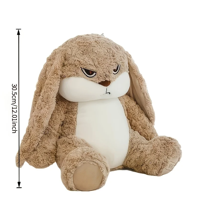 Contrasting Cute Aggressive Bunny Soft and Fluffy Face-Pulling Rabbit Cat Toy