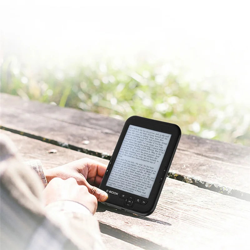 ABVO-EBOOK Reader Eink 6 بوصة Ereader 600 X 800 دقة عرض 300 ديسيبل متوحد الخواص غطاء أزرق (أسود 8G)