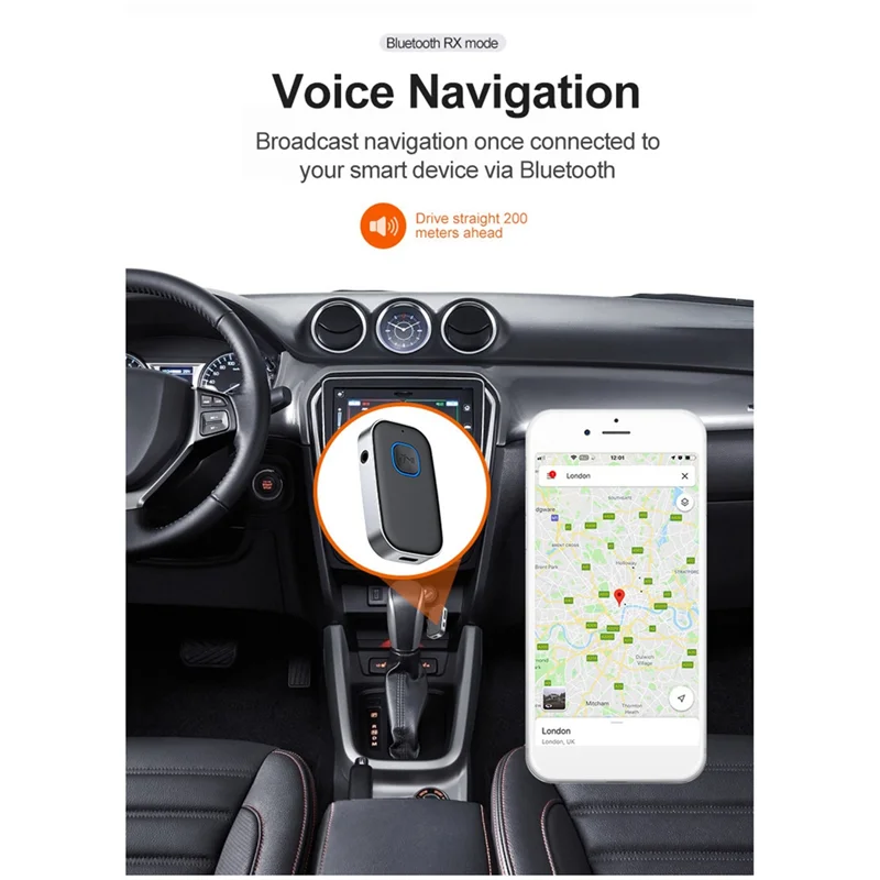 High Quality 2-In-1 Bluetooth Receiver And Transmitter Portable Wireless Bluetooth 5.0 Audio Adapter For PC TV Car Speakers